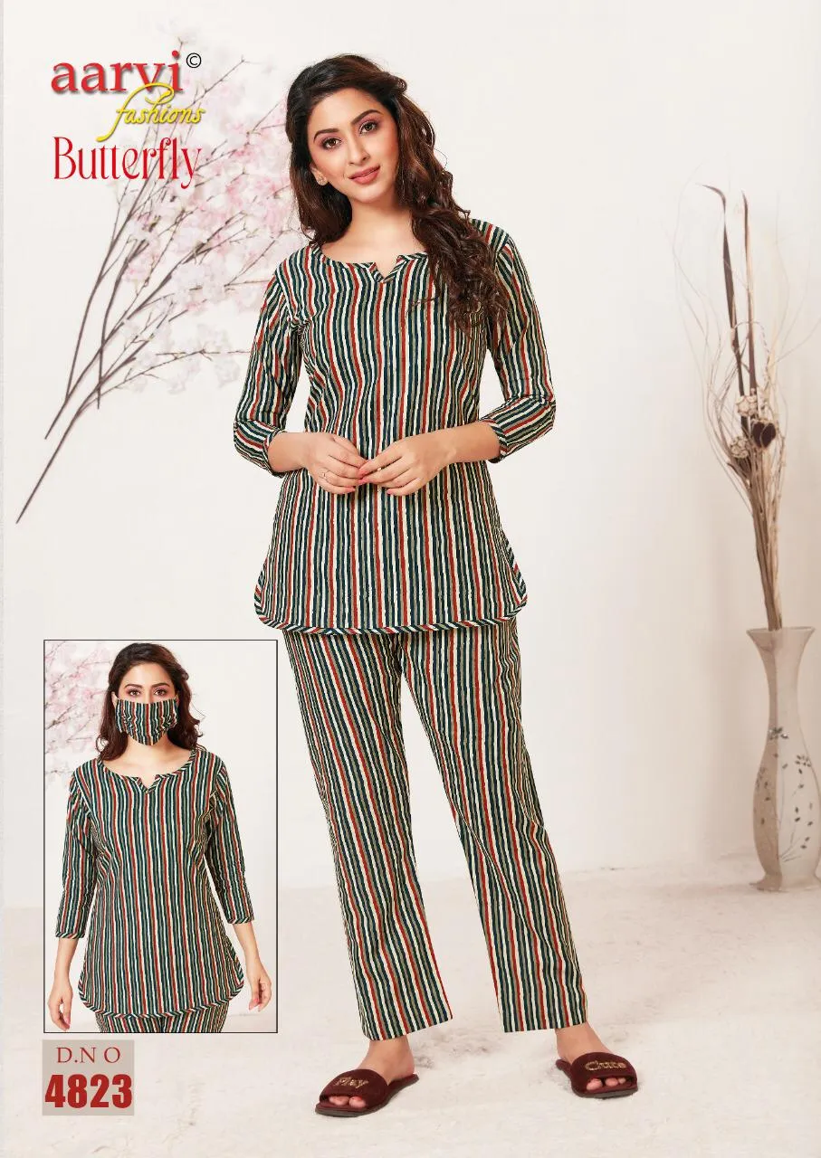 Aarvi Fashion Launched Butterfly Lawn Casual Wear Kurtis Collection