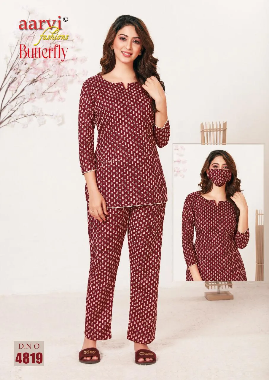 Aarvi Fashion Launched Butterfly Lawn Casual Wear Kurtis Collection