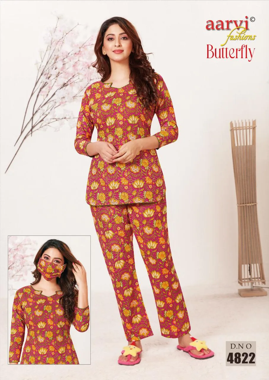 Aarvi Fashion Launched Butterfly Lawn Casual Wear Kurtis Collection