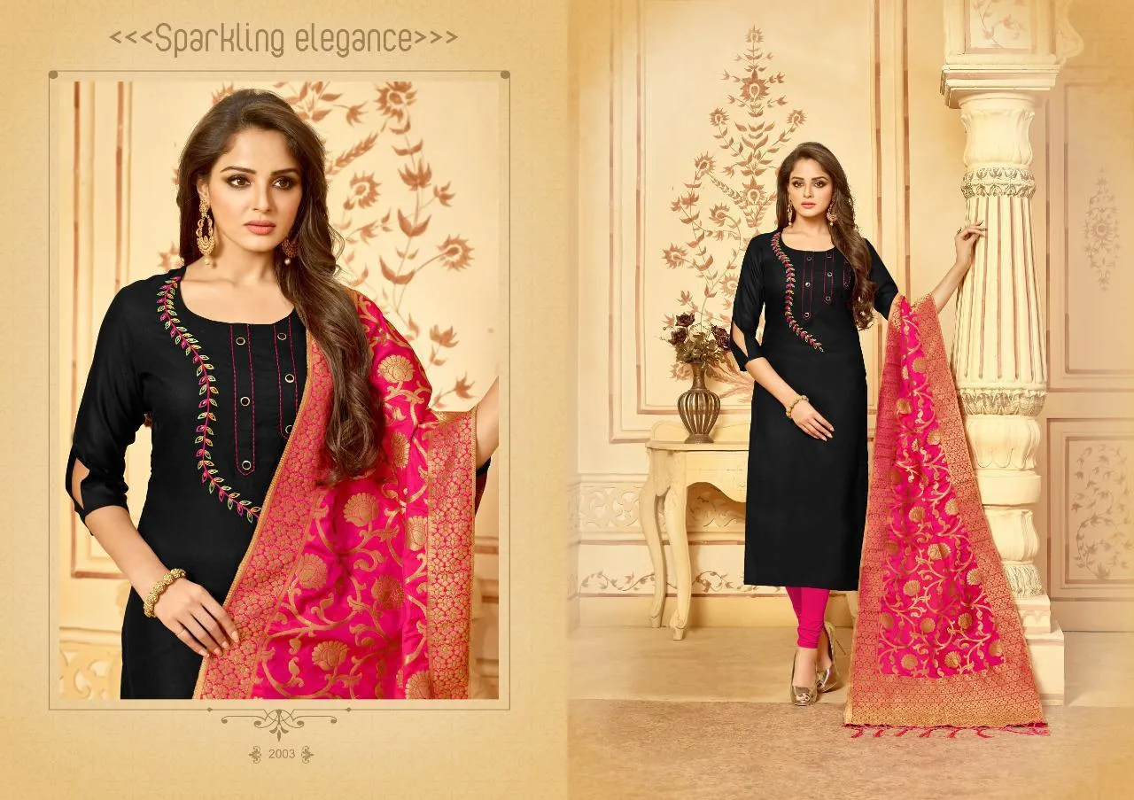 Avc Bansuri Heavy Fabric Cotton Slub Casual Wear Salwar Suit