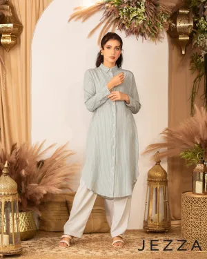 Below Knee-Length Button-Down Top 63502
