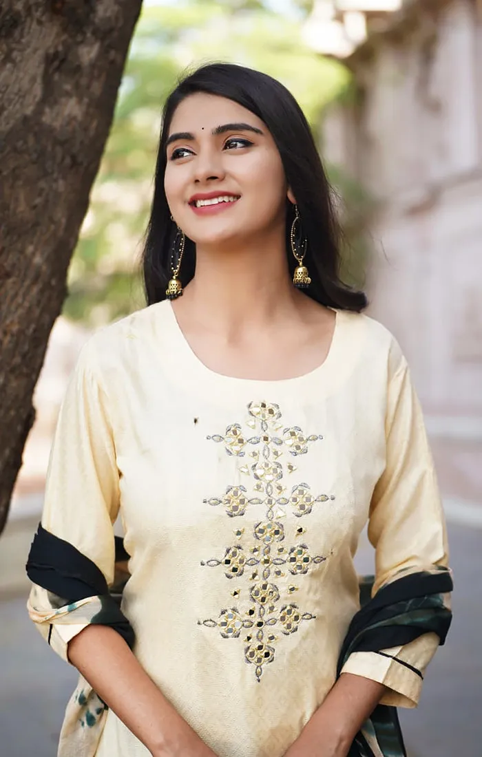 Designer Yellow Color Indian Ethnic Suit For Casual Wear (K653)