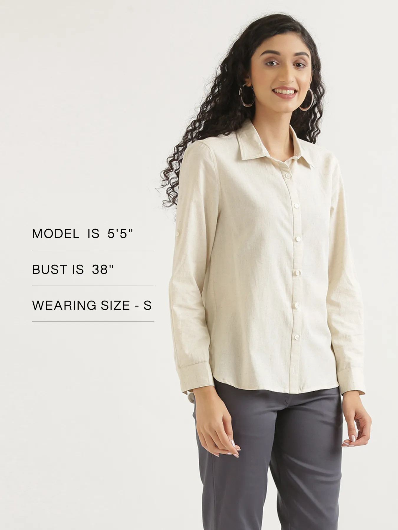 Ecru Airy-Linen Shirt
