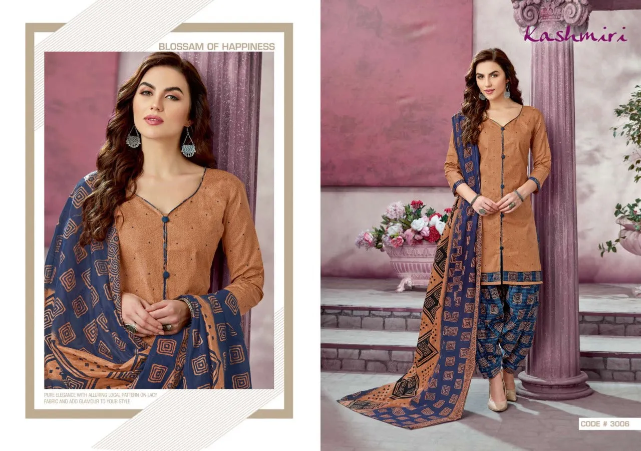 Ganesha Presents Kashmiri Cotton Fabric Casual Wear Salwar Suits