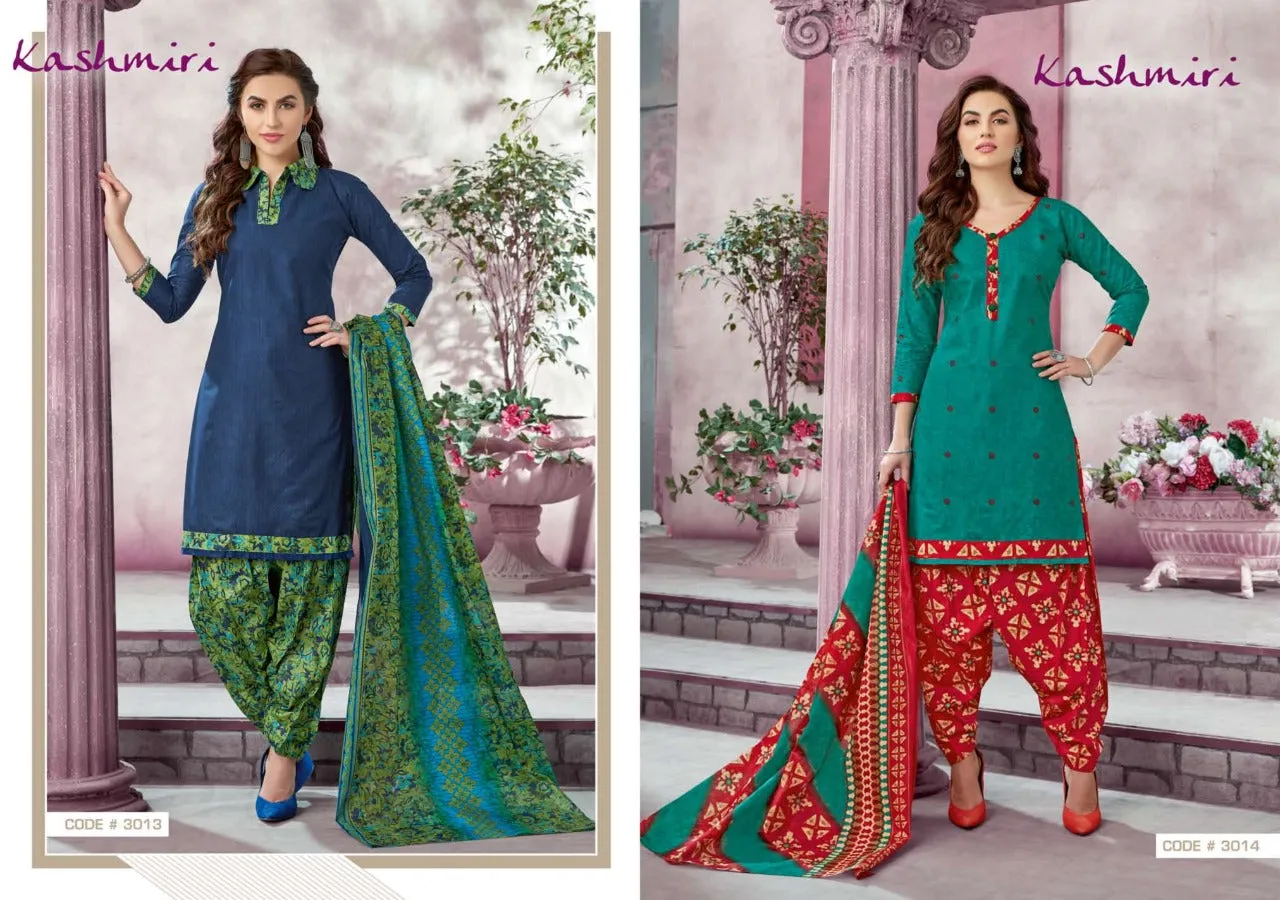 Ganesha Presents Kashmiri Cotton Fabric Casual Wear Salwar Suits