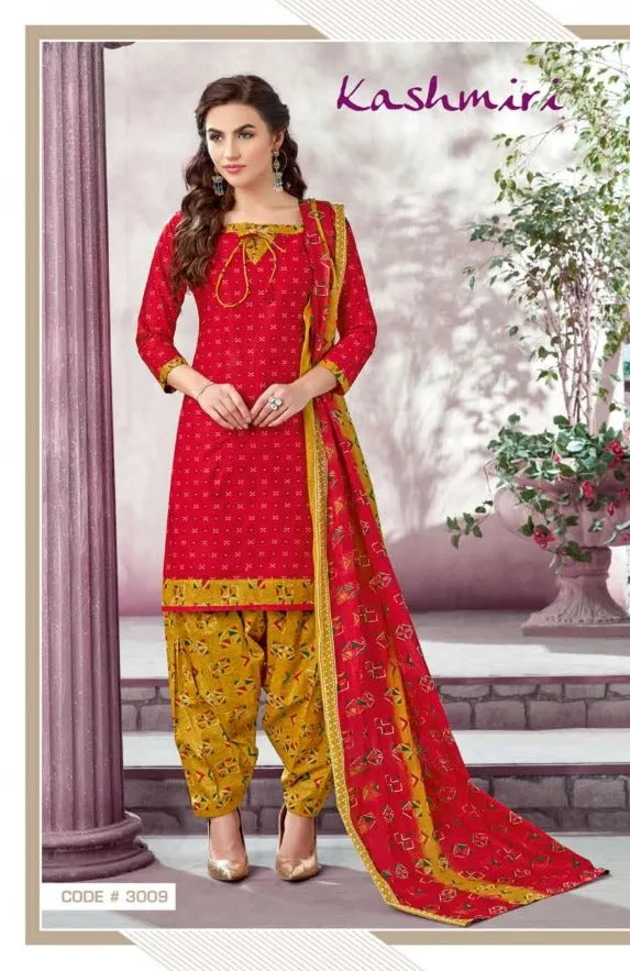 Ganesha Presents Kashmiri Cotton Fabric Casual Wear Salwar Suits