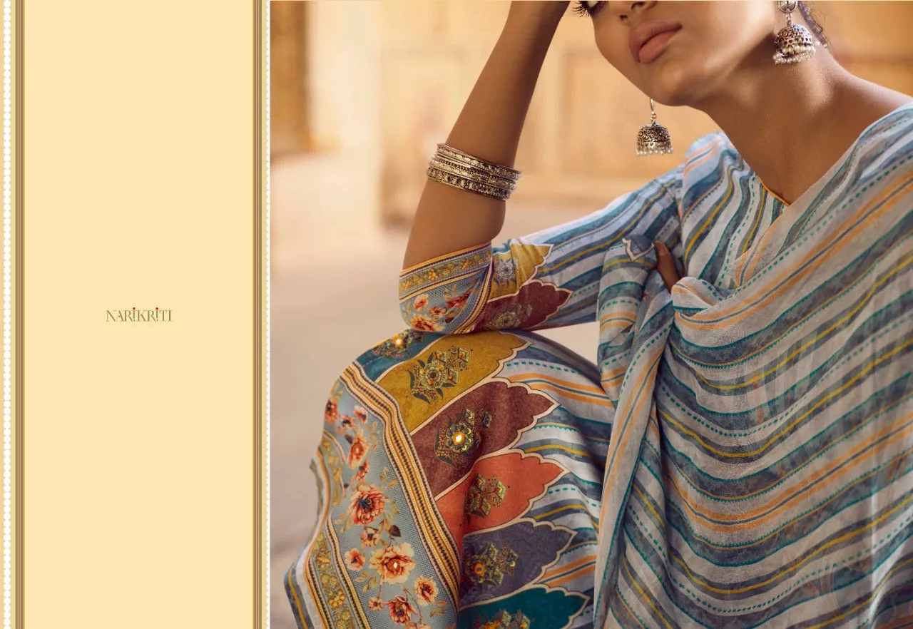 Glossy Presents Narikriti Pure Pashmina Printed Casual Wear Salwar Kameez
