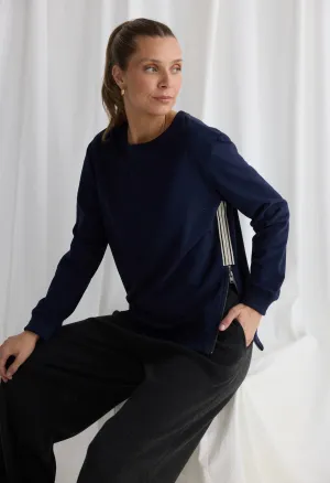 Goodwood Zip Sweat - Navy