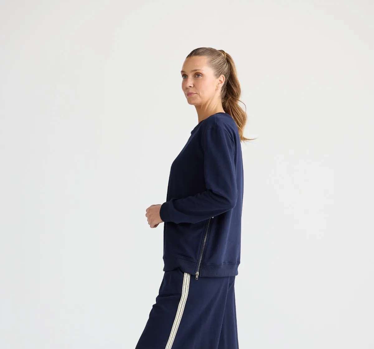 Goodwood Zip Sweat - Navy