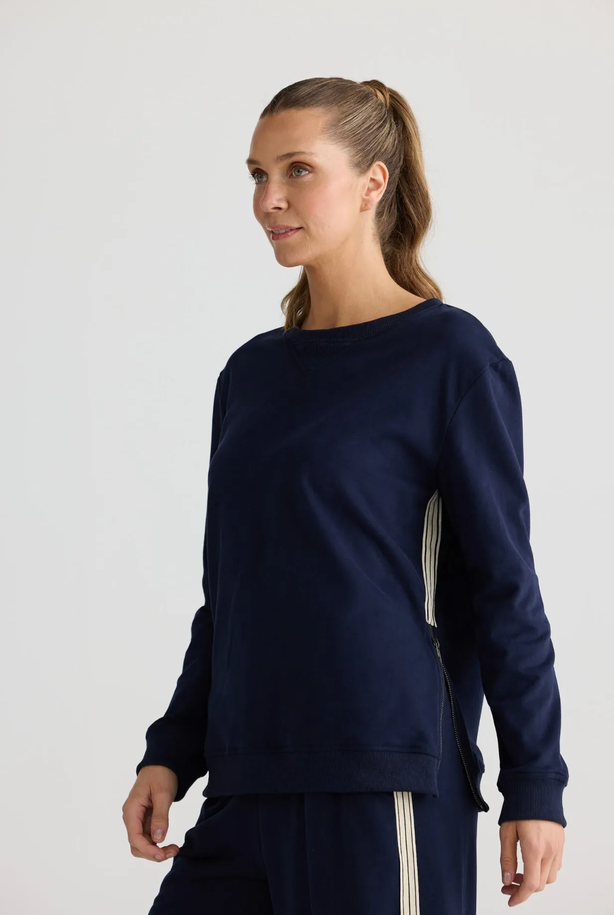 Goodwood Zip Sweat - Navy