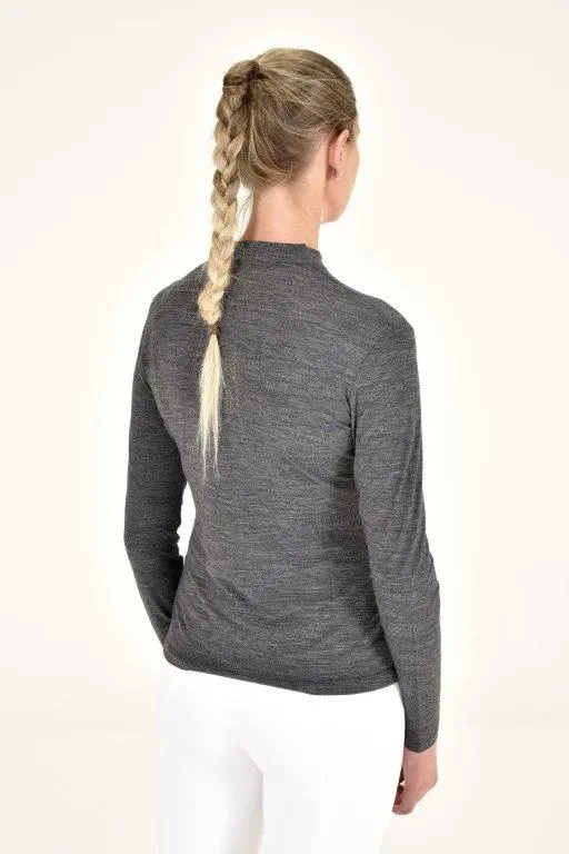 High Collar Lightweight Knit - Grey