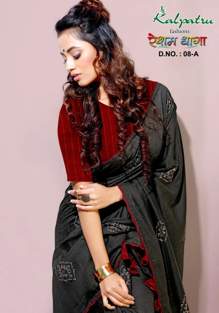 Kalpatru Fashions Launched Resham Dhaga Cotton Casual Wear Sarees Collections