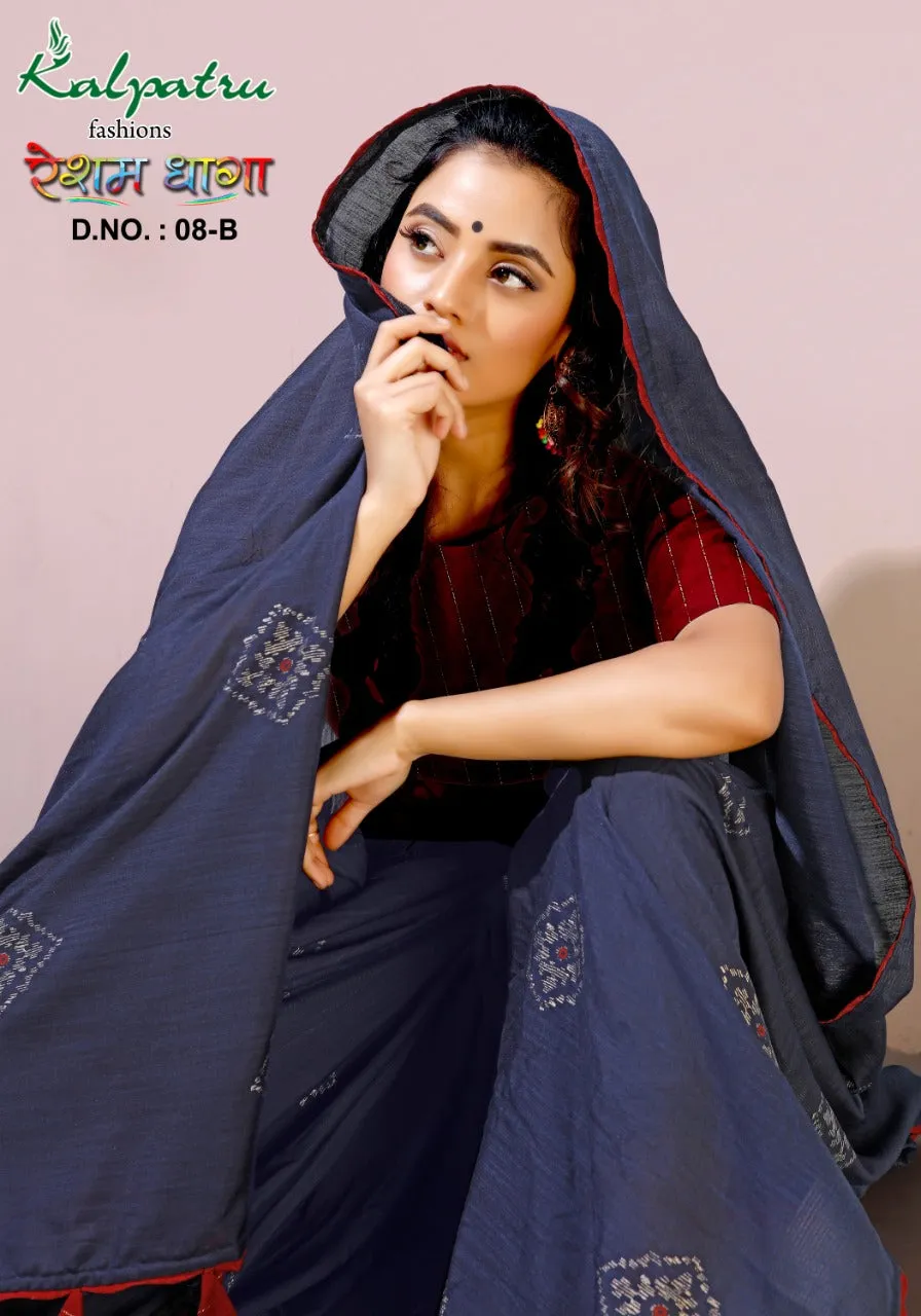 Kalpatru Fashions Launched Resham Dhaga Cotton Casual Wear Sarees Collections