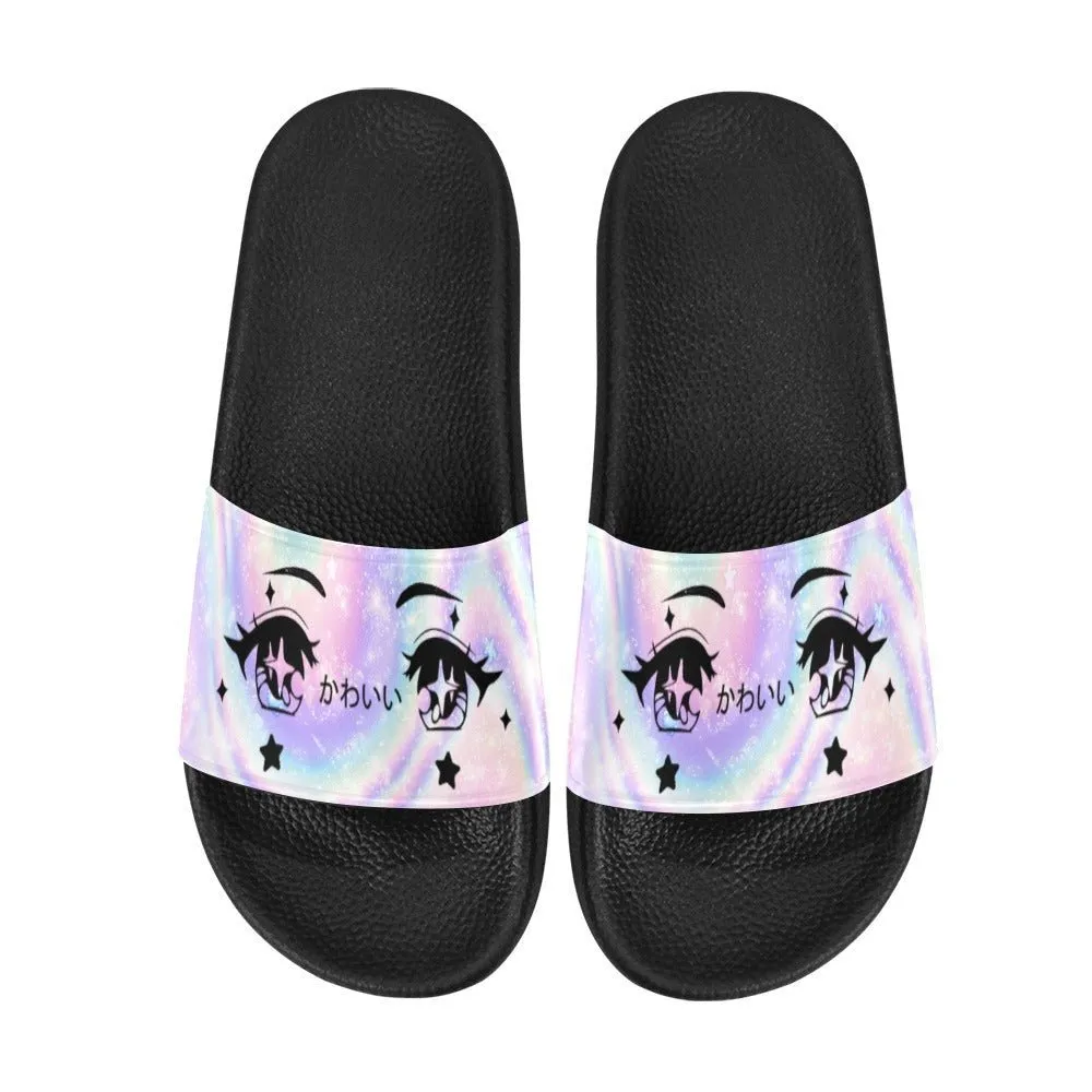 Kawaii Anime Eyes Women's Slide Sandals