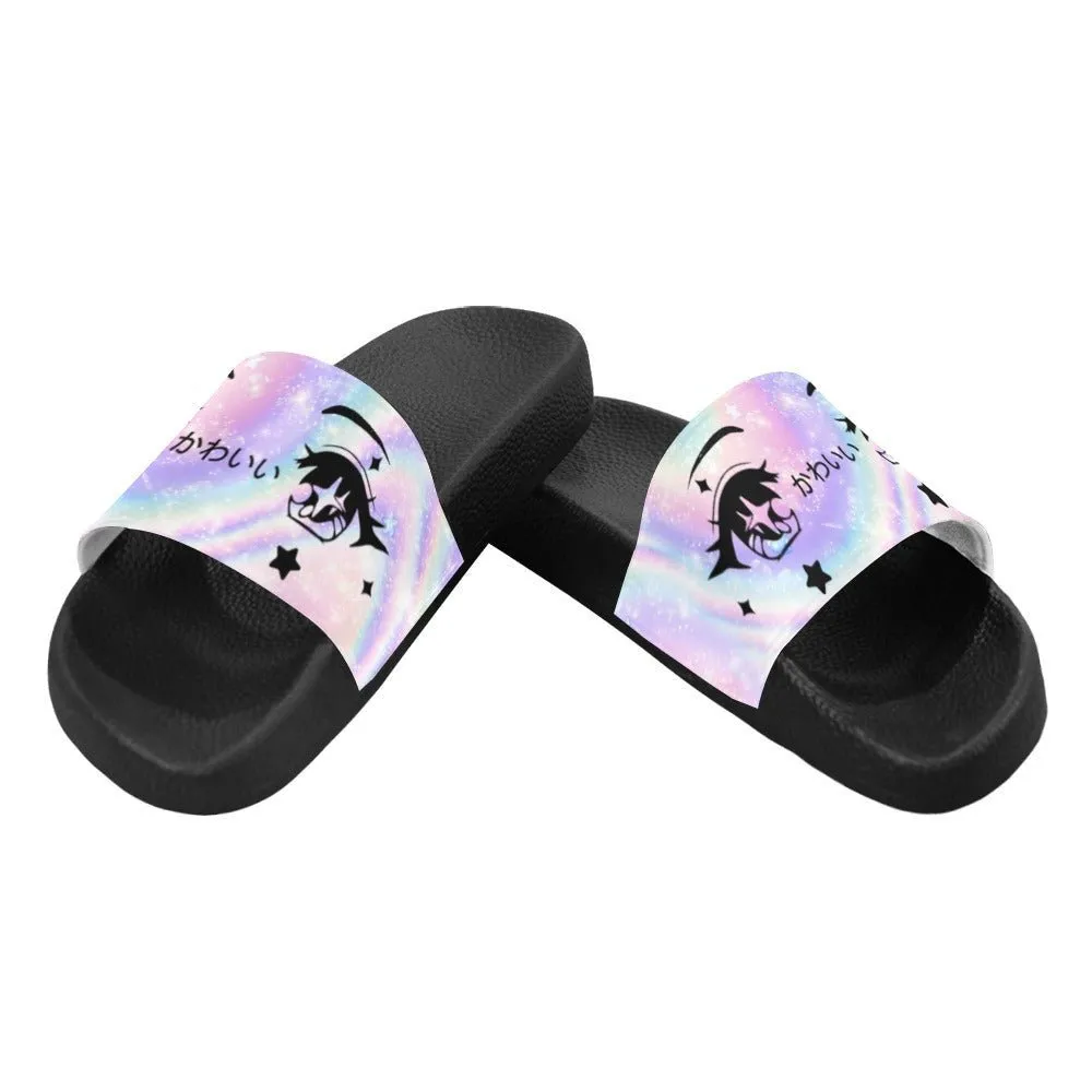 Kawaii Anime Eyes Women's Slide Sandals