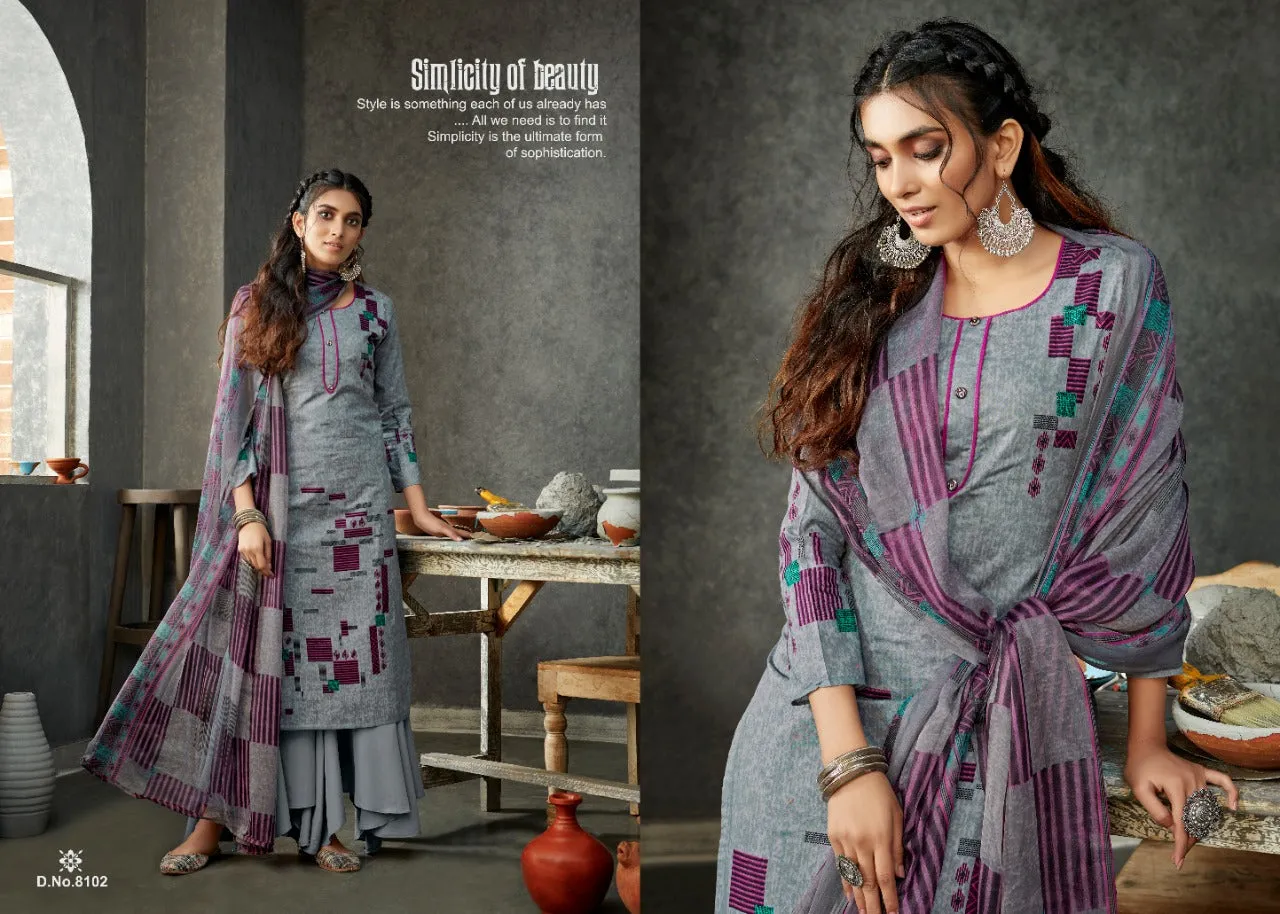 Kesar Presents Veeda Lawn Cotton Printed Casual Wear Salwar Suits