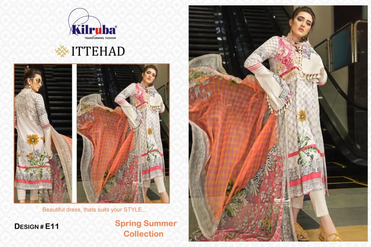 Kilruba Presents Ittehad Pakistani Casual Wear Salwar Kameez