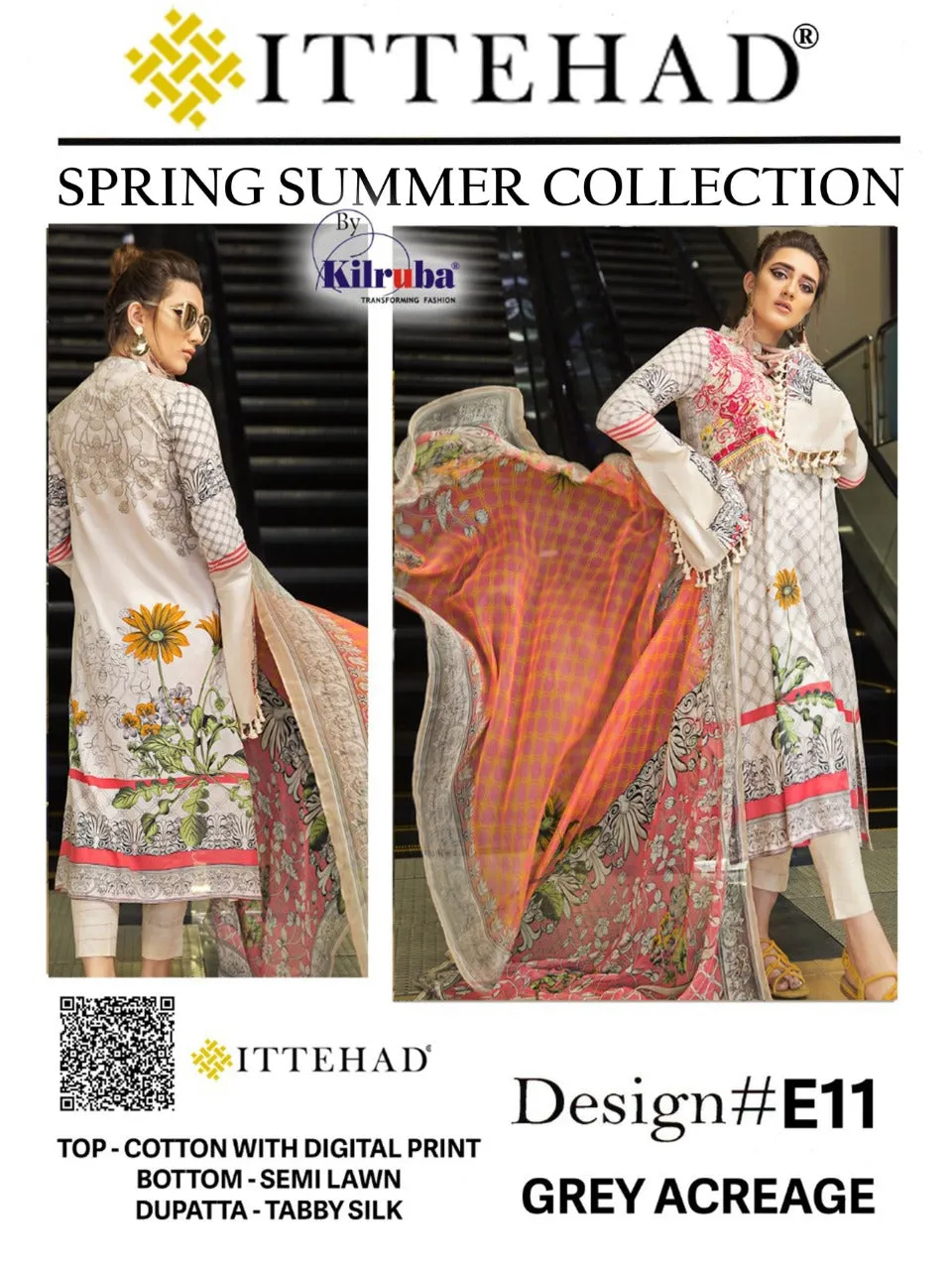 Kilruba Presents Ittehad Pakistani Casual Wear Salwar Kameez