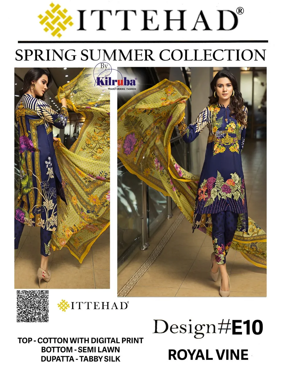 Kilruba Presents Ittehad Pakistani Casual Wear Salwar Kameez