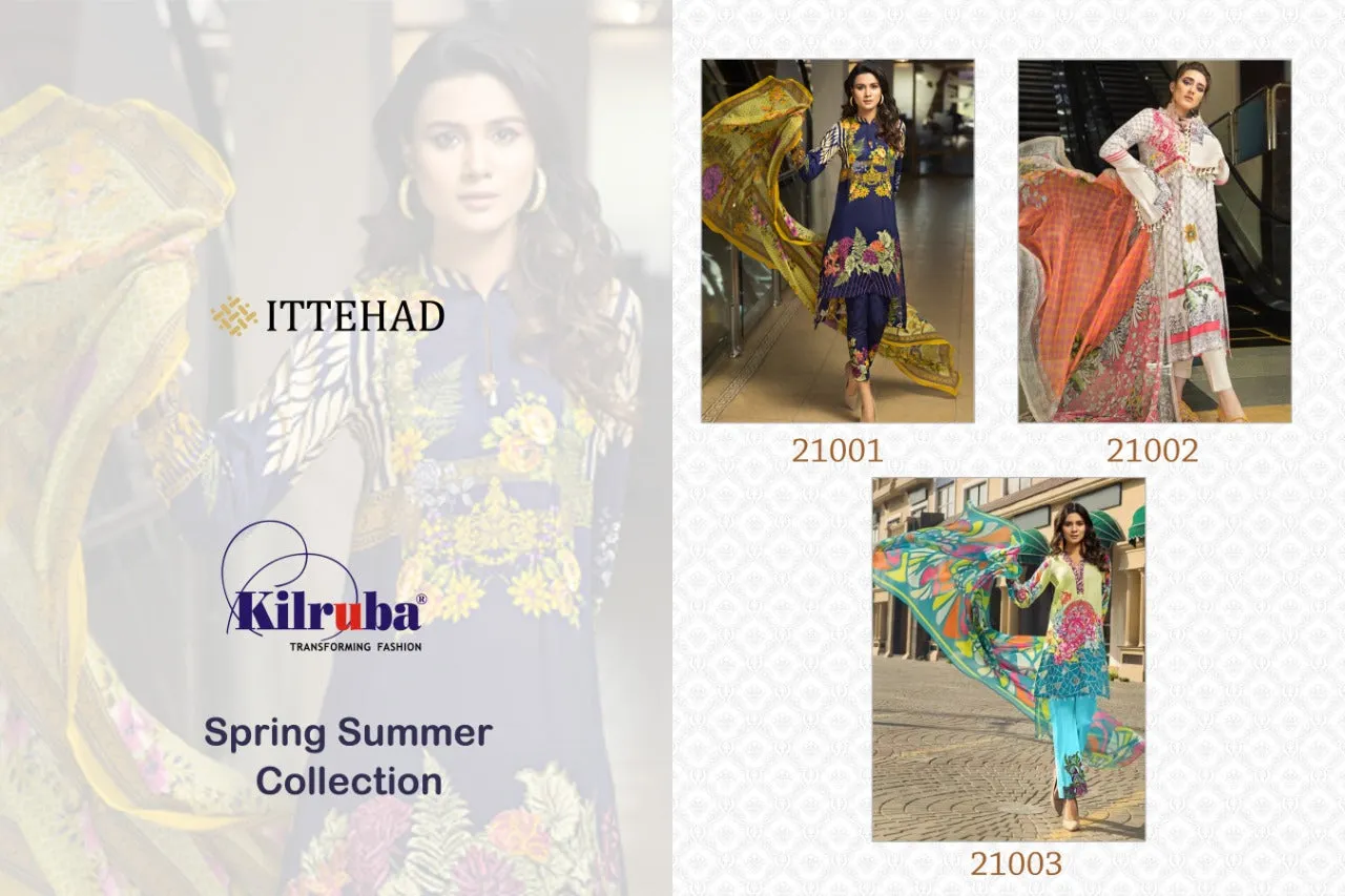 Kilruba Presents Ittehad Pakistani Casual Wear Salwar Kameez