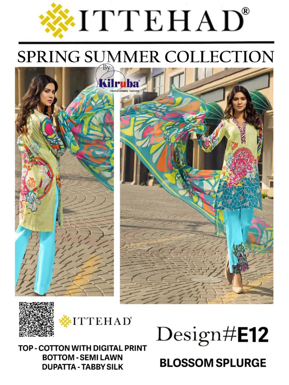 Kilruba Presents Ittehad Pakistani Casual Wear Salwar Kameez