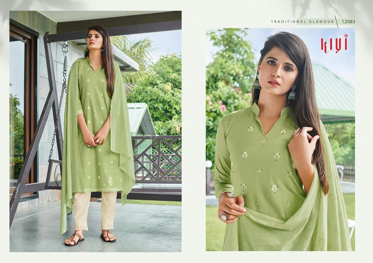 Kivi Launched Rapid Cotton Printed Casual Wear Salwar Suits