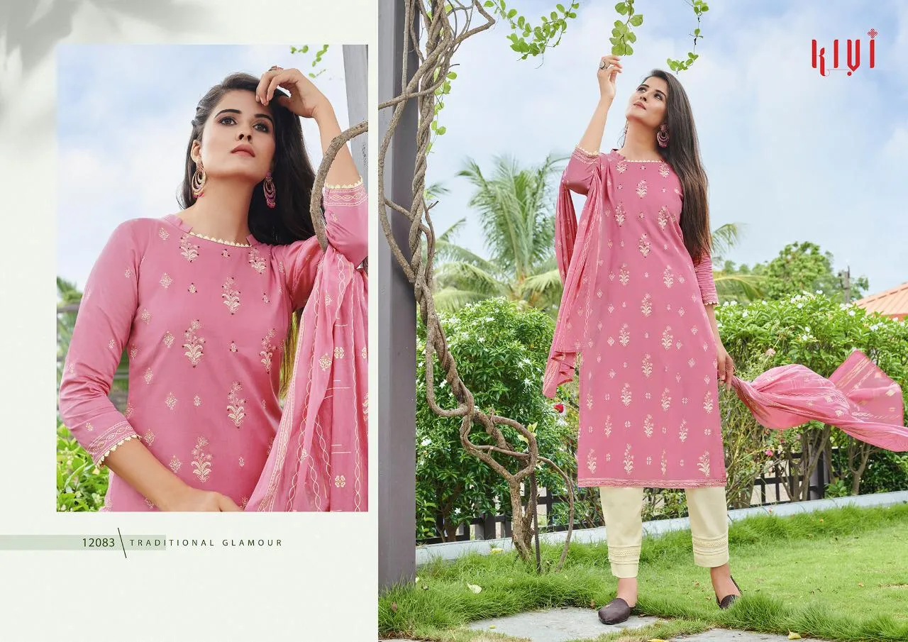 Kivi Launched Rapid Cotton Printed Casual Wear Salwar Suits