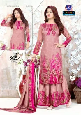 Lassa Presents Selfie Plazo Cotton Fabric Casual Wear Salwar Suits