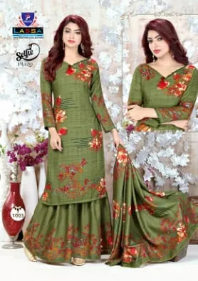 Lassa Presents Selfie Plazo Cotton Fabric Casual Wear Salwar Suits