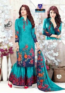 Lassa Presents Selfie Plazo Cotton Fabric Casual Wear Salwar Suits