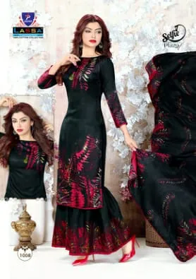 Lassa Presents Selfie Plazo Cotton Fabric Casual Wear Salwar Suits