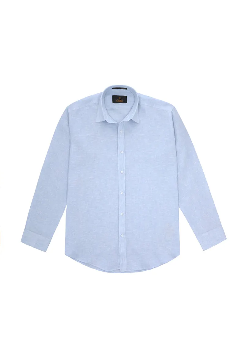 Light blue linen shirt - 032250- 09