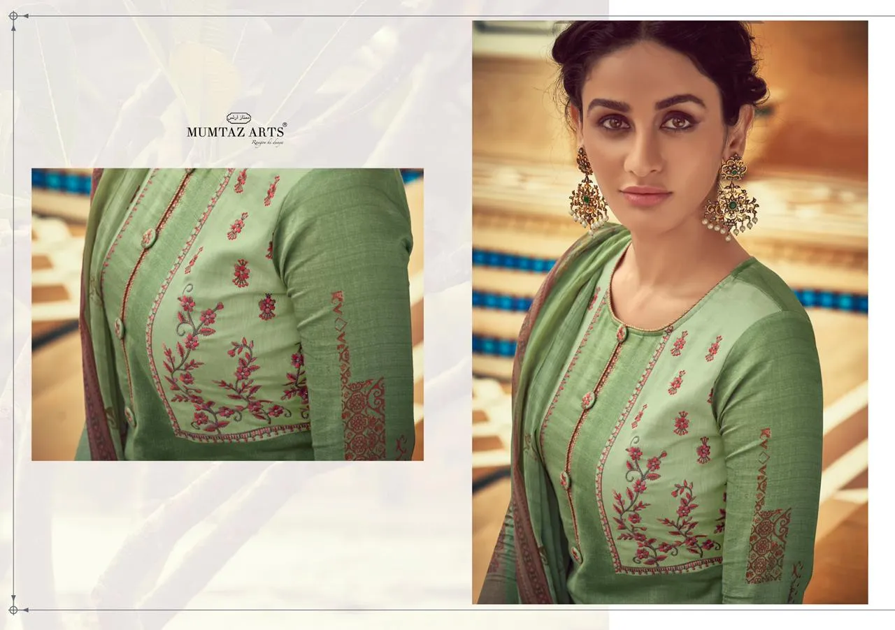 Mumtaz Arts Taabir Jam Satin Casual Wear Salwar Suit
