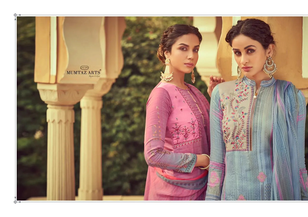 Mumtaz Arts Taabir Jam Satin Casual Wear Salwar Suit