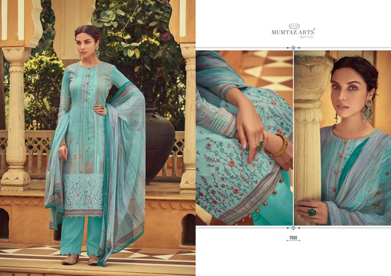 Mumtaz Arts Taabir Jam Satin Casual Wear Salwar Suit