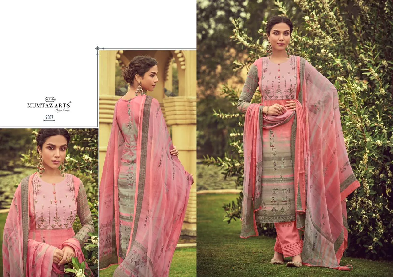 Mumtaz Arts Taabir Jam Satin Casual Wear Salwar Suit
