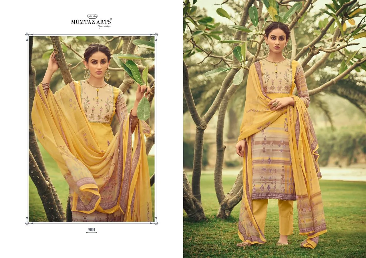 Mumtaz Arts Taabir Jam Satin Casual Wear Salwar Suit