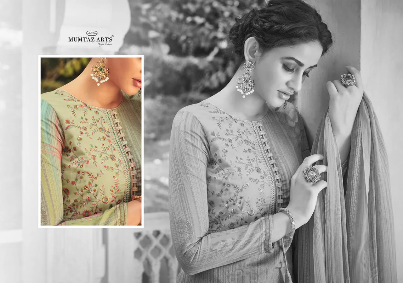 Mumtaz Arts Taabir Jam Satin Casual Wear Salwar Suit
