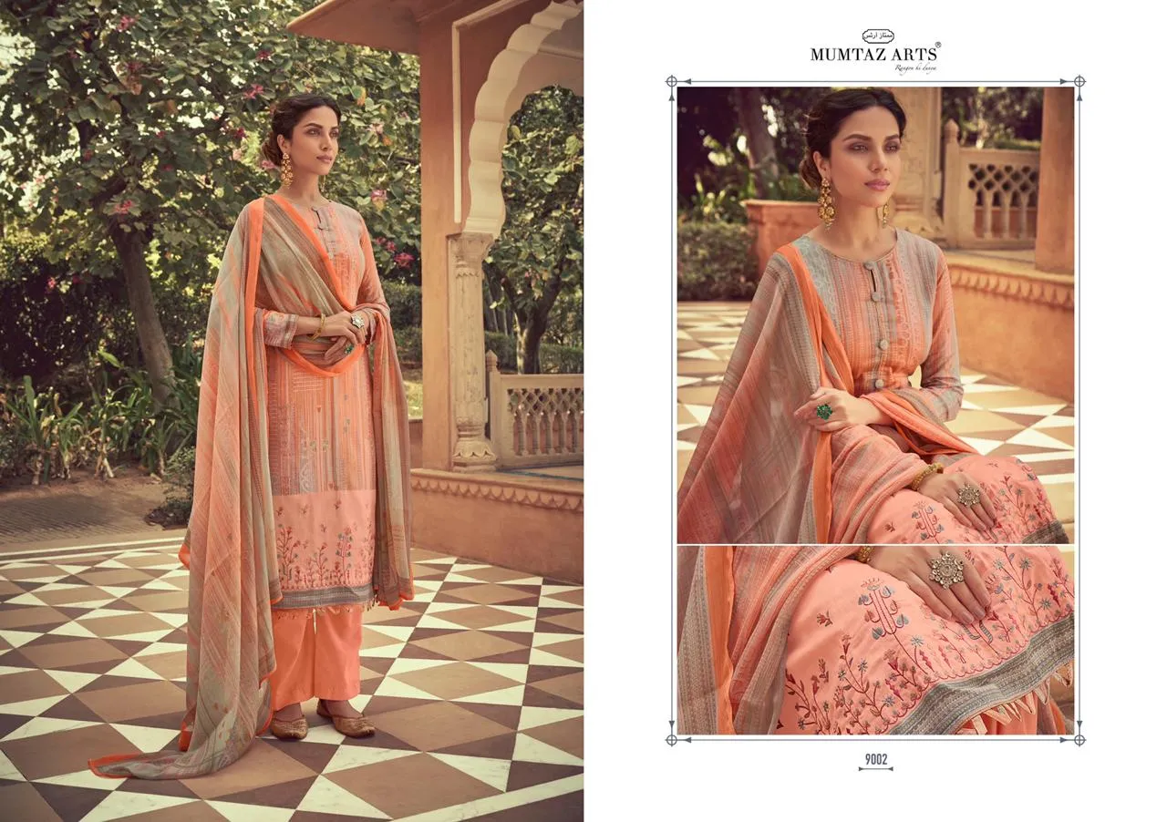 Mumtaz Arts Taabir Jam Satin Casual Wear Salwar Suit