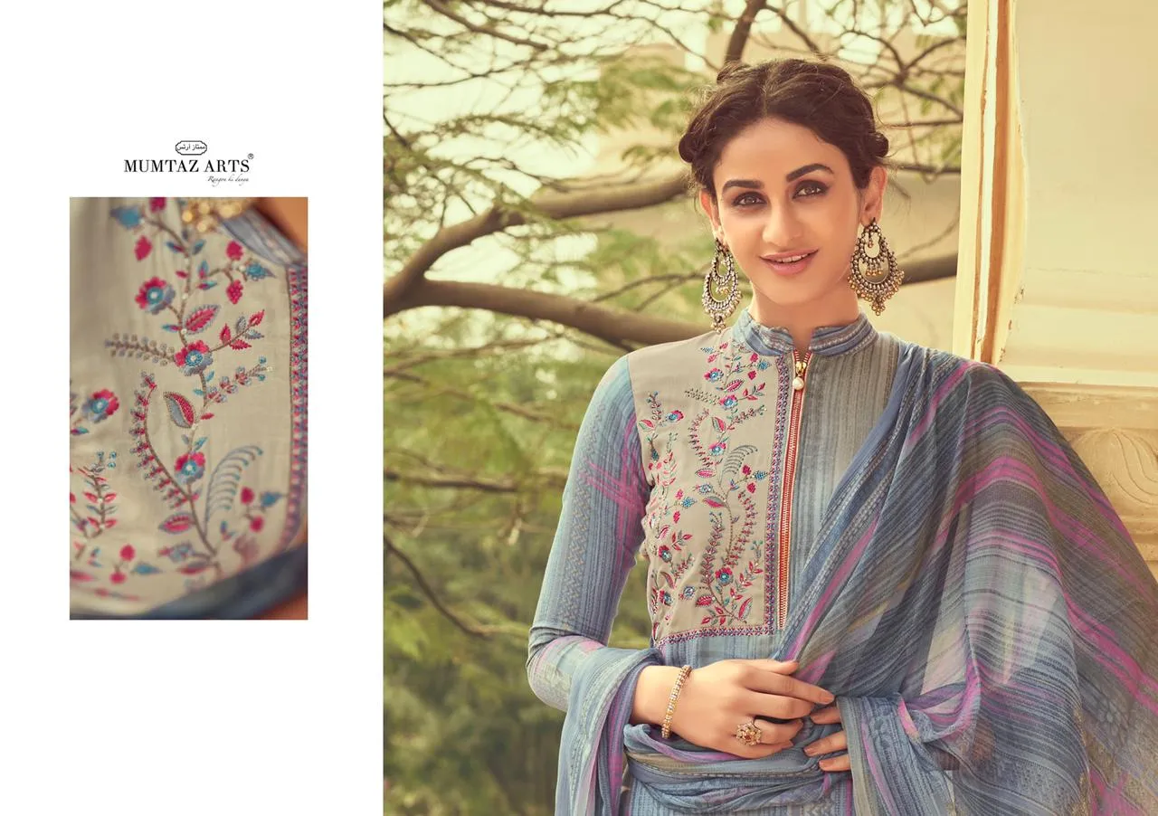 Mumtaz Arts Taabir Jam Satin Casual Wear Salwar Suit