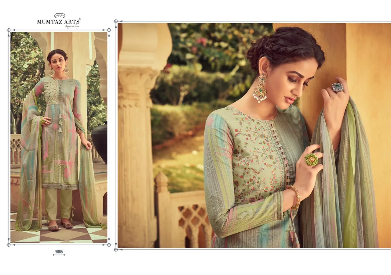 Mumtaz Arts Taabir Jam Satin Casual Wear Salwar Suit