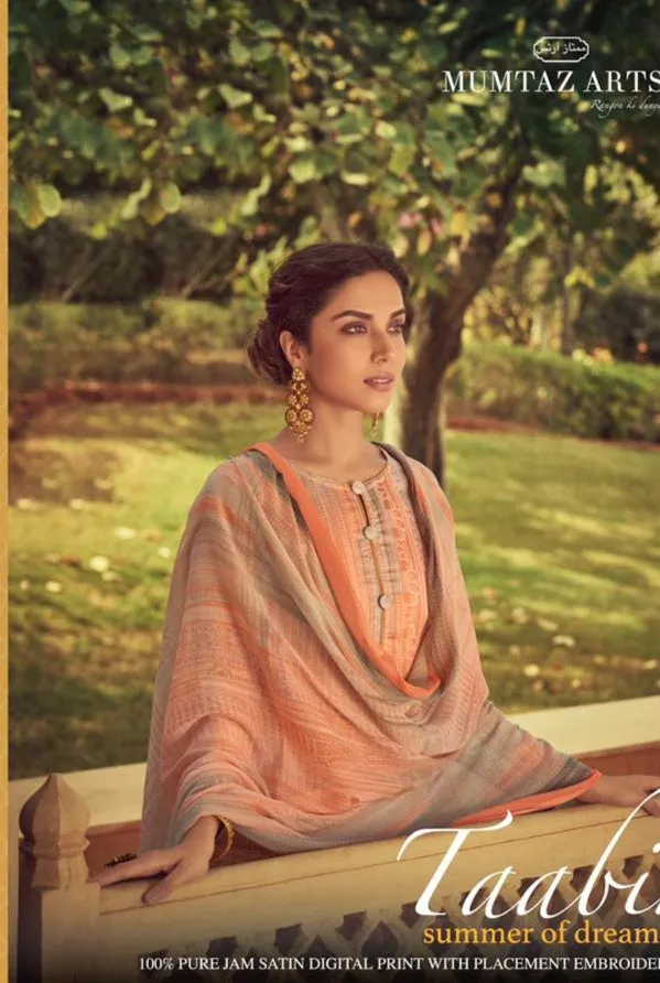 Mumtaz Arts Taabir Jam Satin Casual Wear Salwar Suit