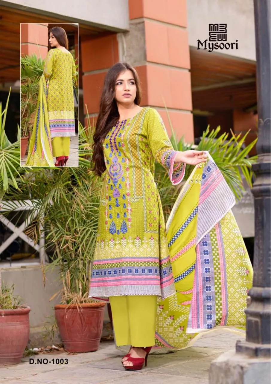 Mysoori Presents Maira Hasan Lawn Cotton Casual Wear Salwar Suits