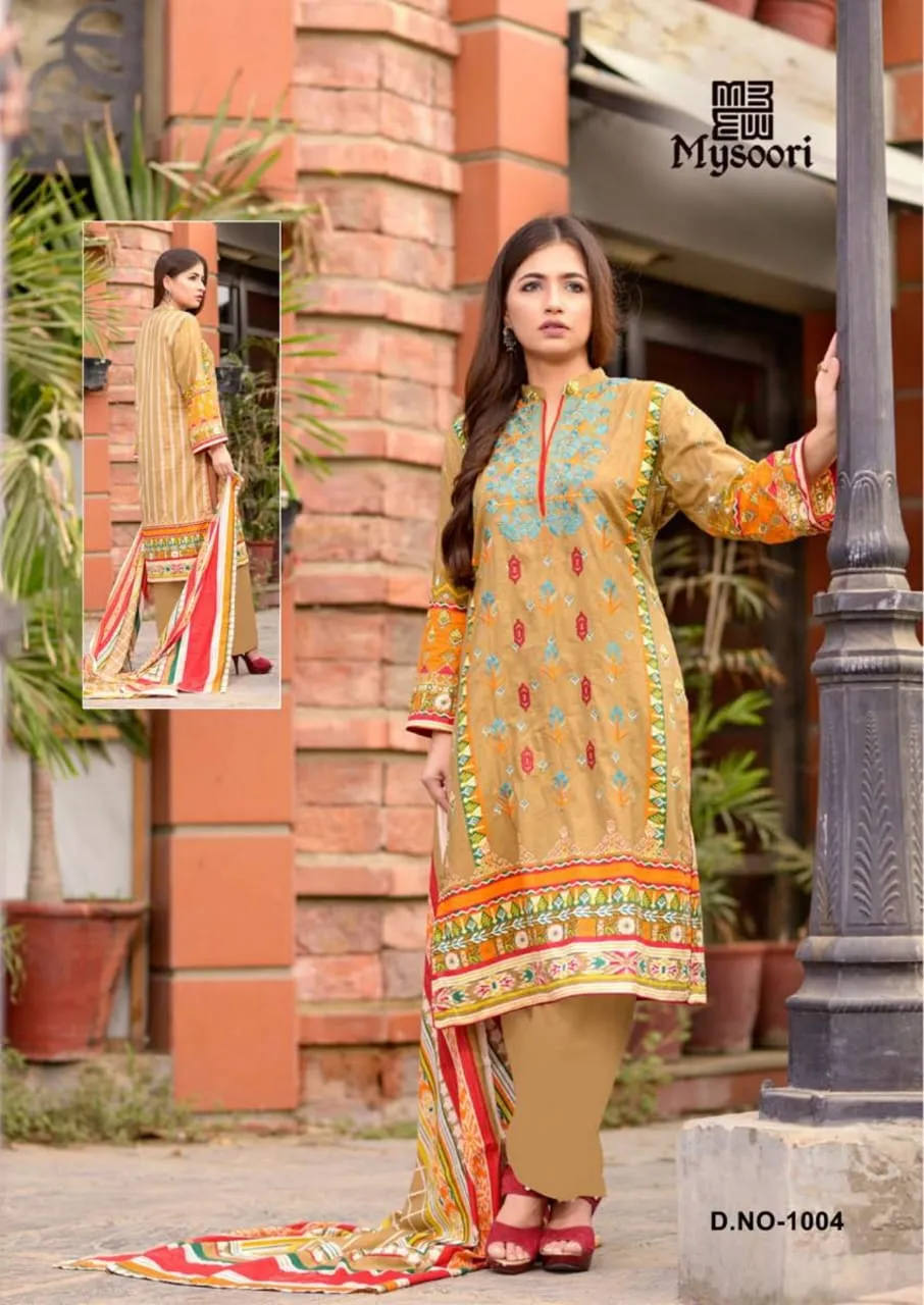 Mysoori Presents Maira Hasan Lawn Cotton Casual Wear Salwar Suits