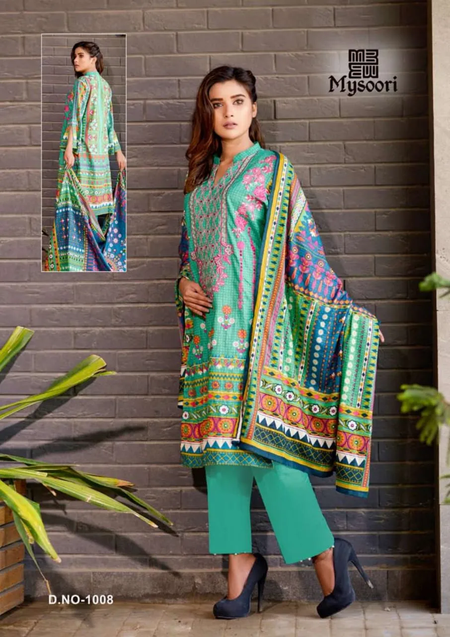 Mysoori Presents Maira Hasan Lawn Cotton Casual Wear Salwar Suits