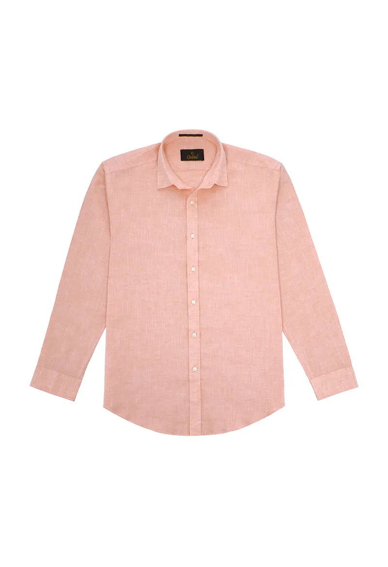 Peach linen shirt - 032250- 07