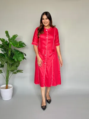 Pink A-Line Dress
