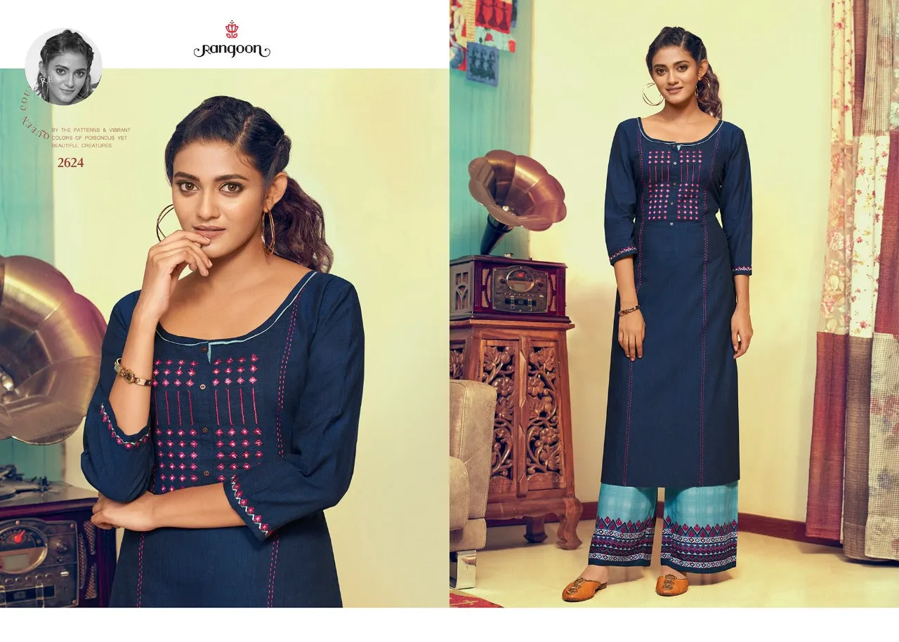 Rangoon Presents Pick Up Cotton Casual Wear Kurtis Collections