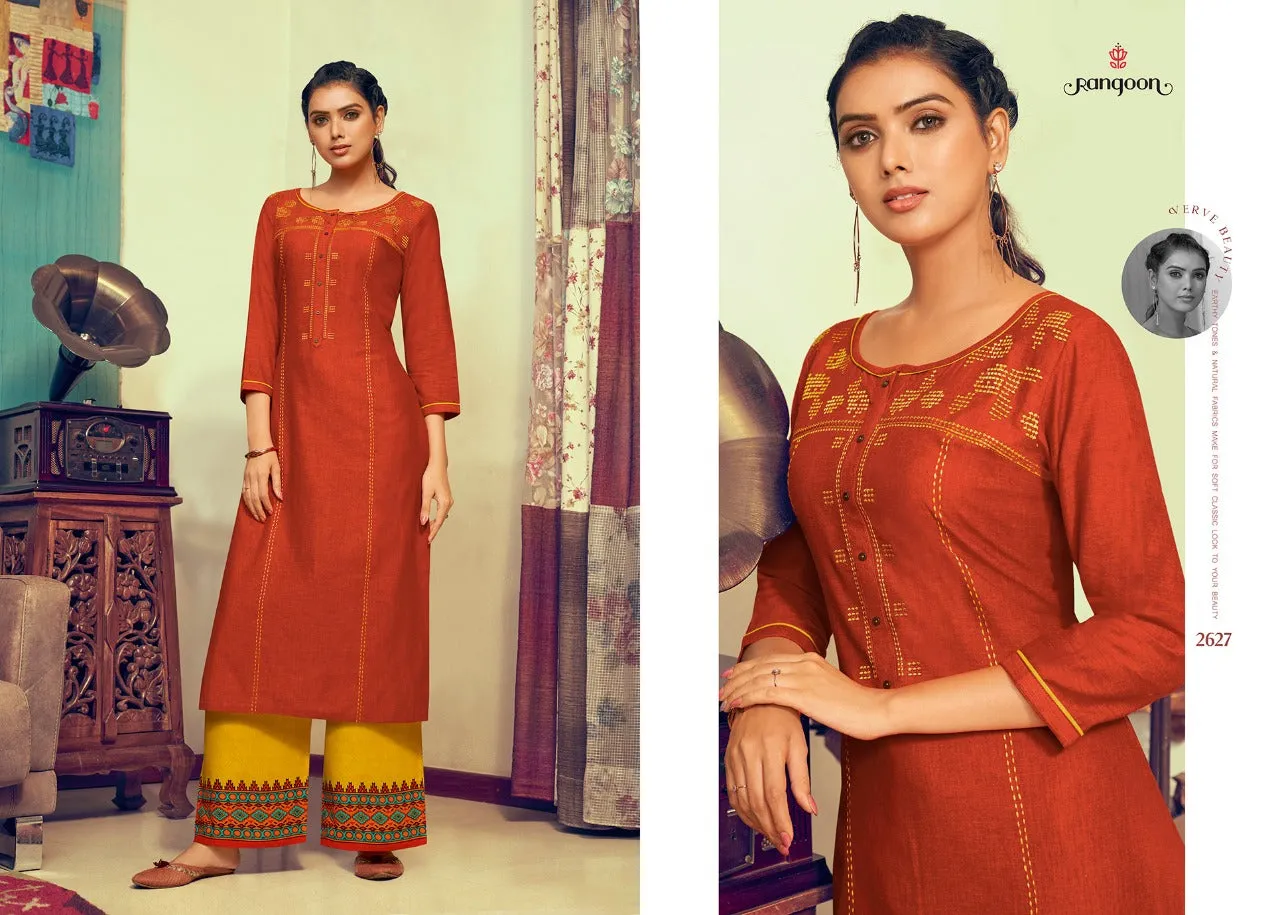 Rangoon Presents Pick Up Cotton Casual Wear Kurtis Collections