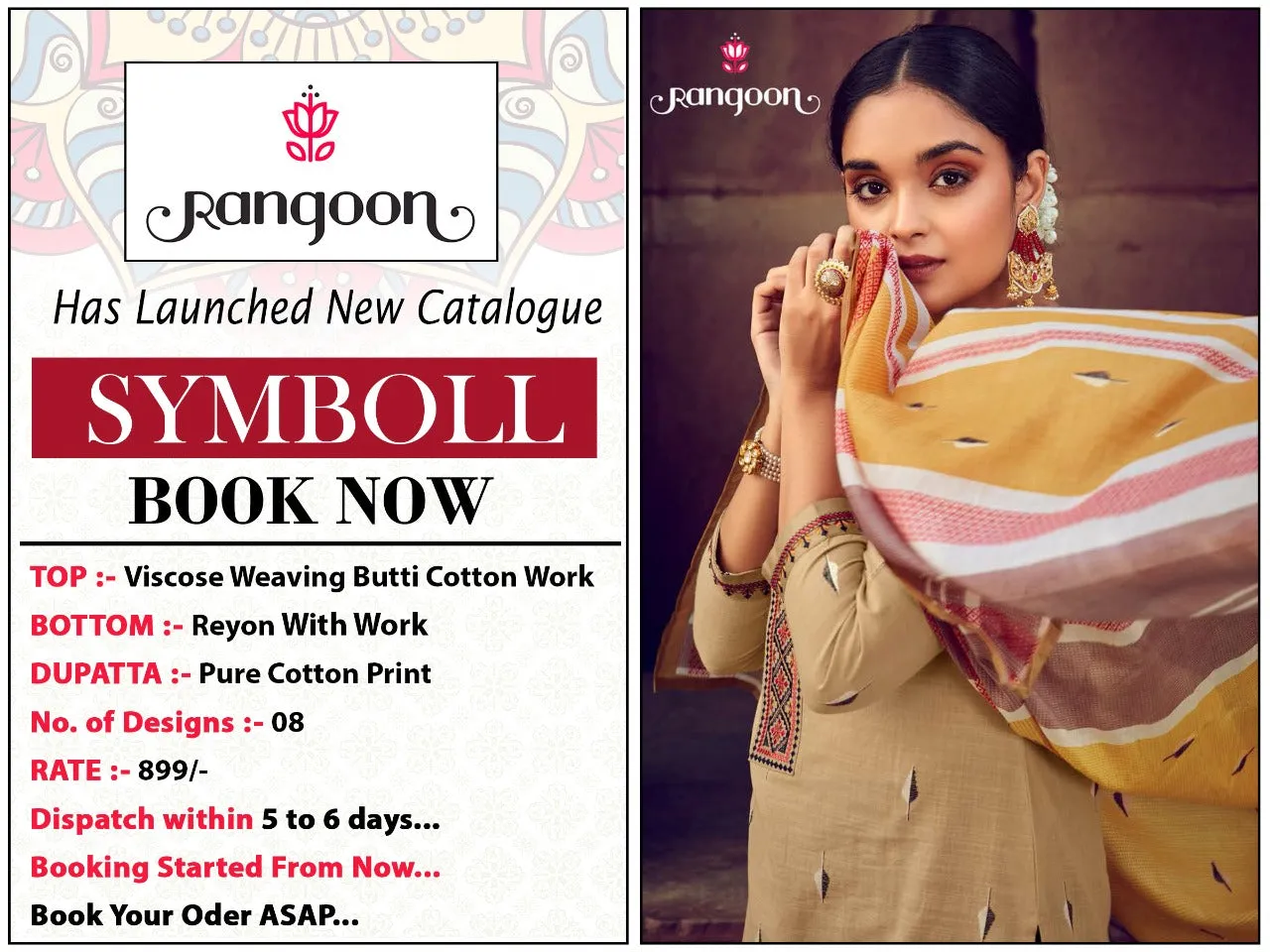 Rangoon Presents Symbool Viscose Cotton Casual Wear Kurtis Collection
